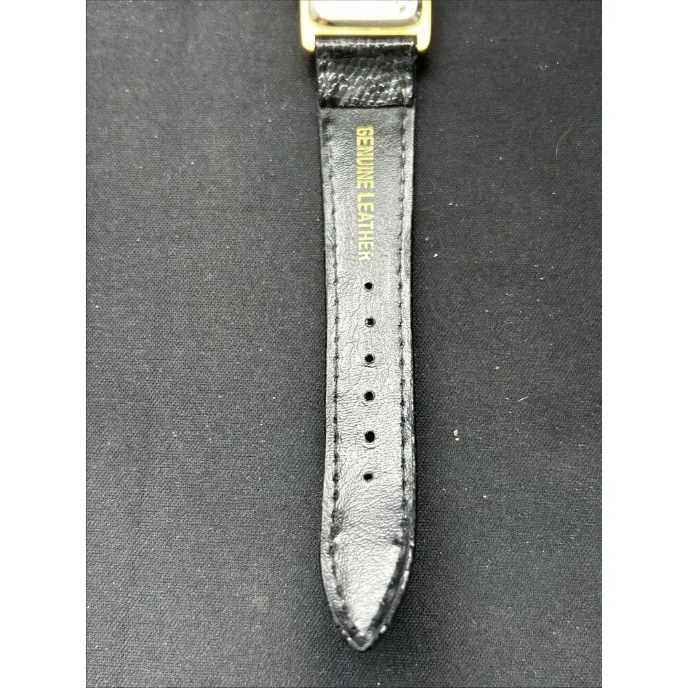 Manhattan Croton Gold Tone Black Dial And Band Women’s Quartz Watch